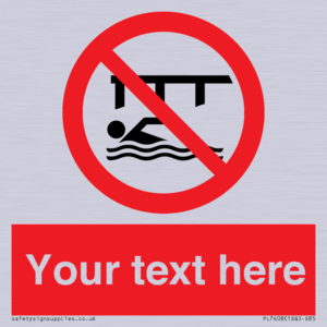 Custom Do not swim in the vicinity of piers